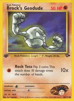 Brock's Geodude 68/132 — Gym Challenge