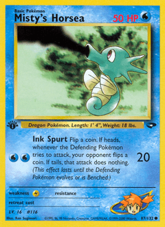 Misty's Horsea 87/132 — Gym Challenge