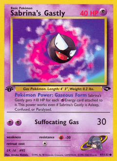 Sabrina's Gastly 97/132 — Gym Challenge