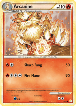 Arcanine 1/123 — HeartGold & SoulSilver