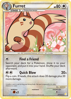Furret 21/123 — HeartGold & SoulSilver