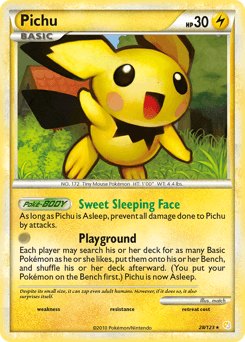 Pichu Pokémon card