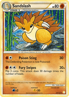 Sandslash 29/123 — HeartGold & SoulSilver