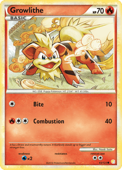 Growlithe 65/123 — HeartGold & SoulSilver