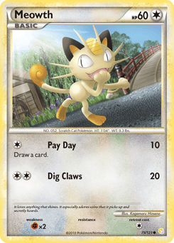 Meowth 75/123 — HeartGold & SoulSilver
