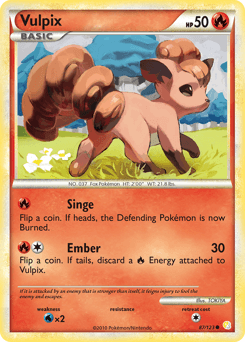Vulpix 87/123 — HeartGold & SoulSilver