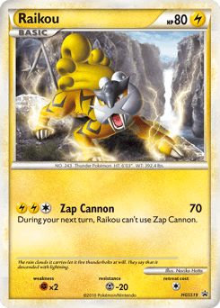 Raikou HGSS19/25 — HGSS Black Star Promos