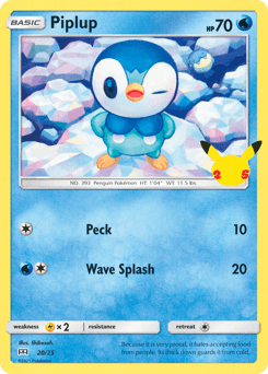 Piplup 20/25 — McDonald's Collection 2021