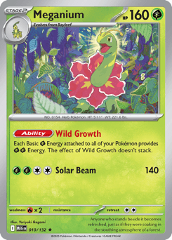 Meganium Pokémon card