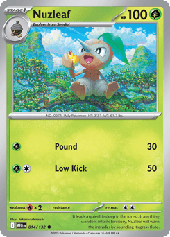 Nuzleaf Pokémon card