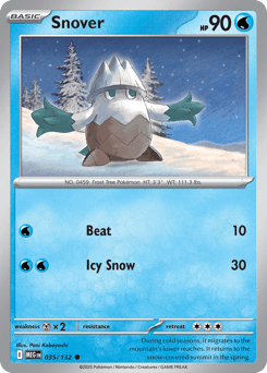 Snover Pokémon card