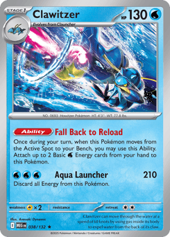 Clawitzer Pokémon card