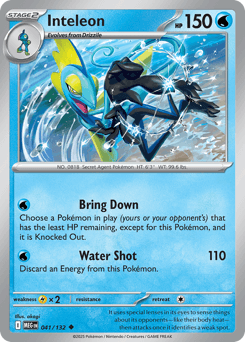 Inteleon Pokémon card