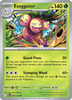 Exeggutor Pokémon card