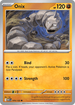 Onix Pokémon card