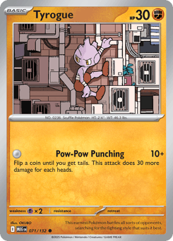 Tyrogue Pokémon card