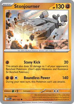 Stonjourner Pokémon card