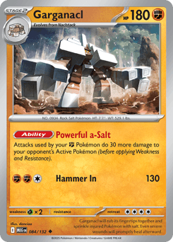 Garganacl Pokémon card