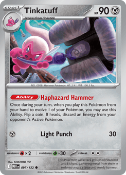Tinkatuff Pokémon card