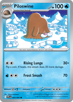 Piloswine Pokémon card
