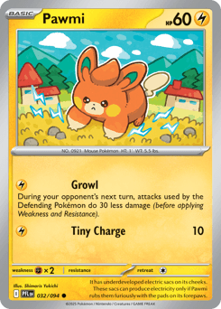 Pawmi Pokémon card