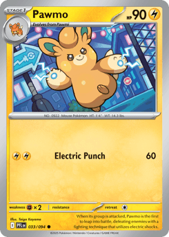 Pawmo Pokémon card