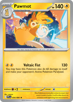 Pawmot Pokémon card