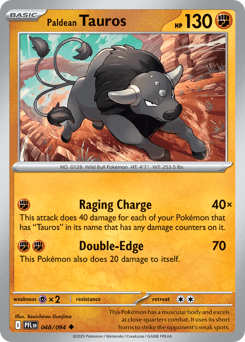 Paldean Tauros 48/94 — Phantasmal Flames