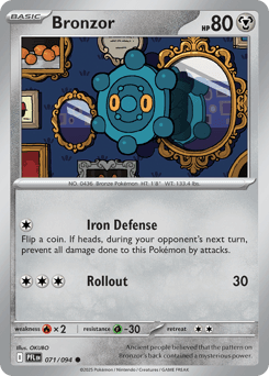 Bronzor 71/94 — Phantasmal Flames