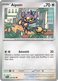 Aipom Pokémon card