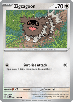 Zigzagoon Pokémon card