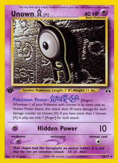 Unown [A] 33/75 — Neo Discovery