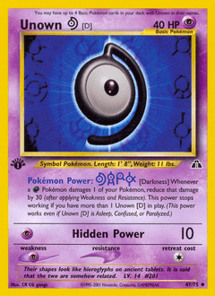 Unown [D] 47/75 — Neo Discovery