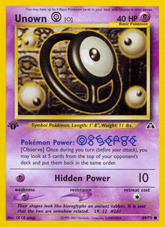 Unown [O] 69/75 — Neo Discovery