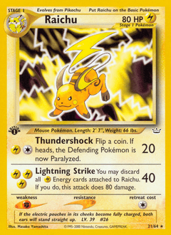 Raichu 21/64 — Neo Revelation