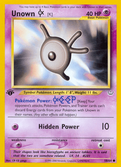 Unown [K] 58/64 — Neo Revelation