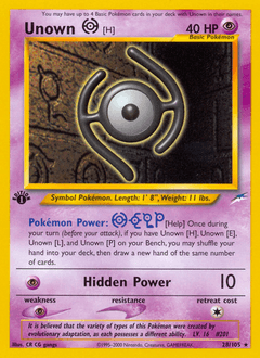 Unown [H] 28/105 — Neo Destiny