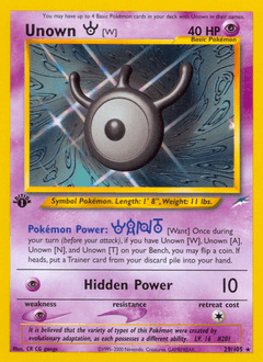 Unown [W] 29/105 — Neo Destiny
