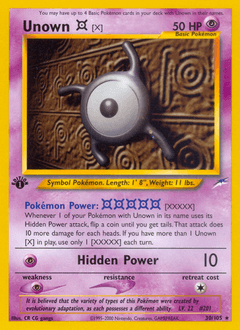 Unown [X] 30/105 — Neo Destiny