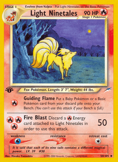 Light Ninetales 50/105 — Neo Destiny