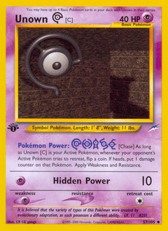 Unown [C] 57/105 — Neo Destiny