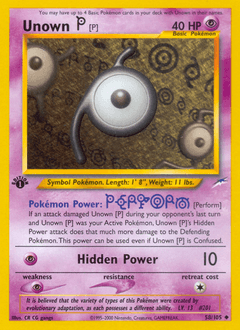 Unown [P] 58/105 — Neo Destiny