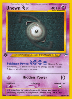 Unown [Z] 60/105 — Neo Destiny