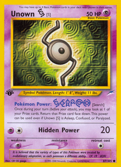 Unown [S] 87/105 — Neo Destiny