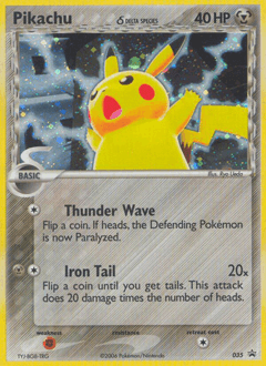 Pikachu δ 35/40 — Nintendo Black Star Promos