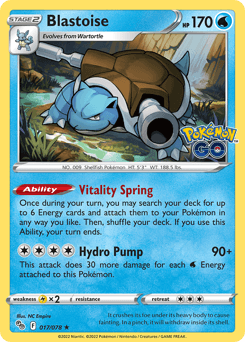 Blastoise Pokémon card