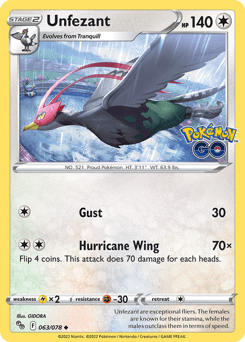 Unfezant 63/78 — Pokémon GO