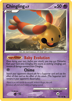 Chingling Pokémon card