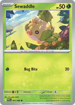 Sewaddle Pokémon card