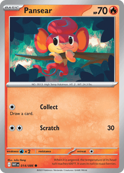 Pansear Pokémon card